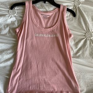 Pink Calvin Klein tank top